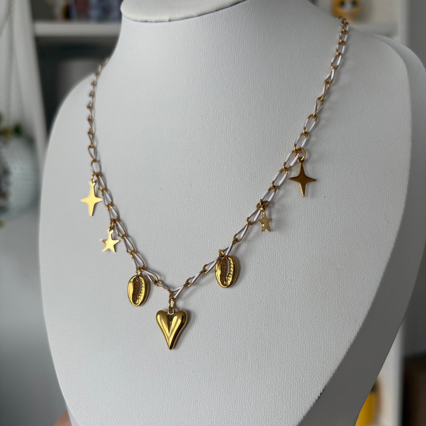 Collier Maille Blanche (uniquement doré)