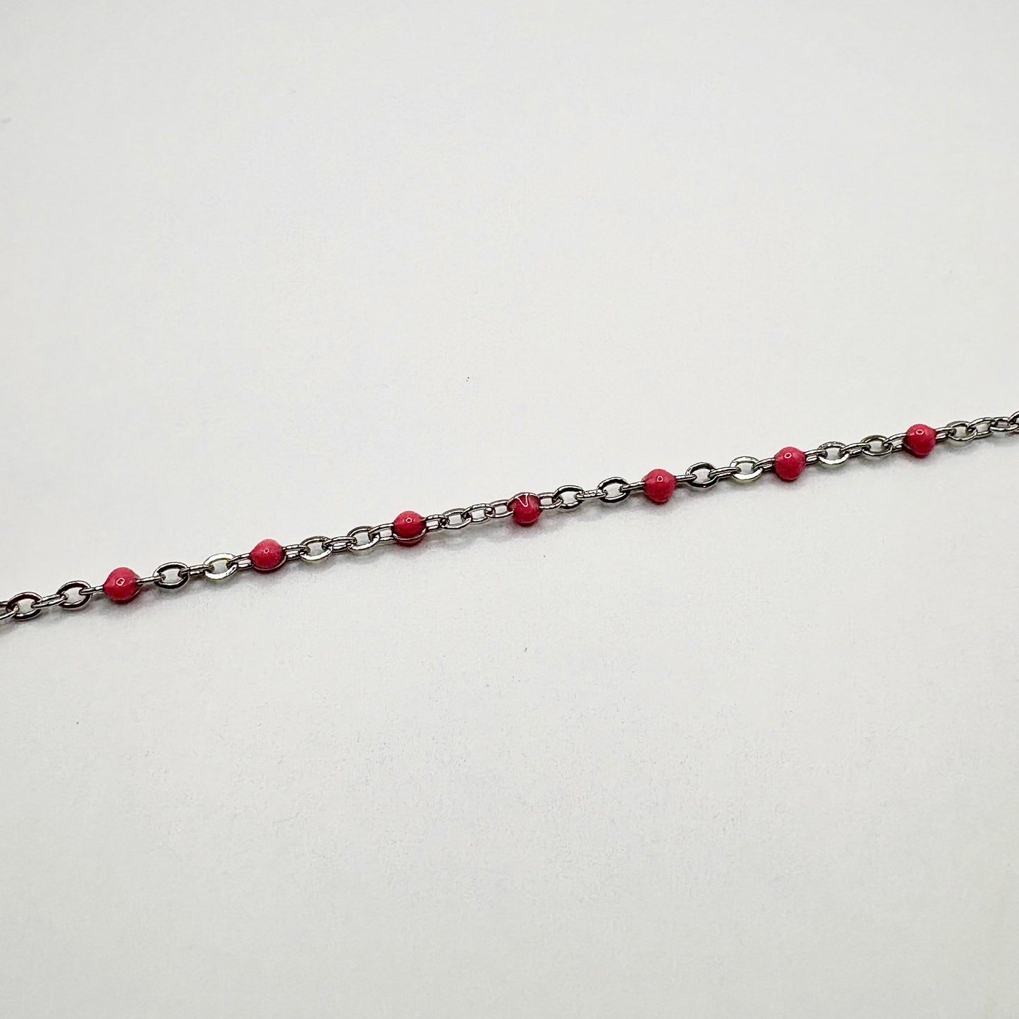 Collier Maille Rose (uniquement argenté)