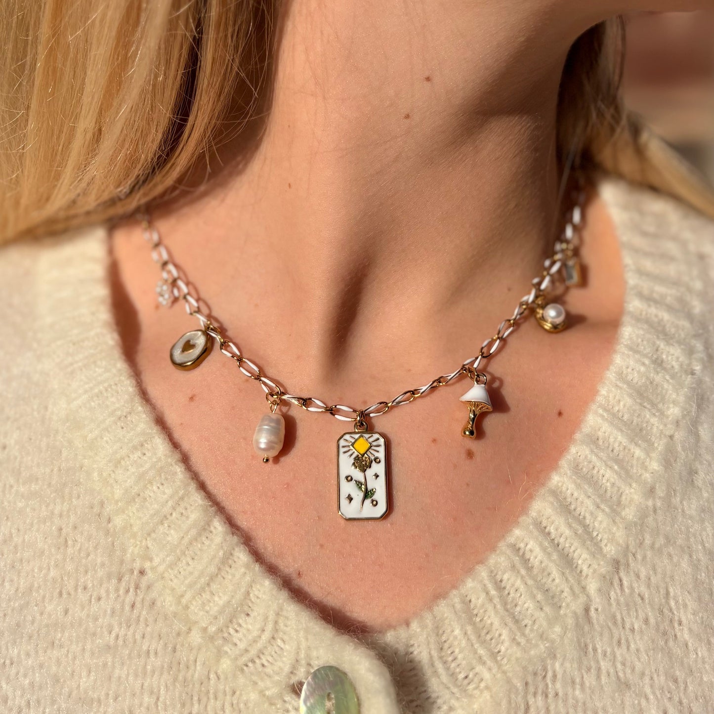 Collier Maille Blanche (uniquement doré)