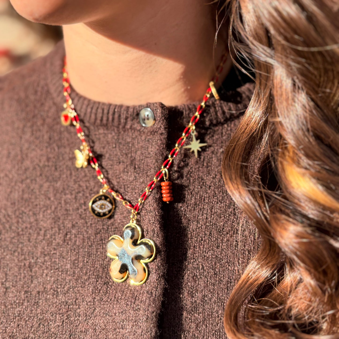 Collier Maille rouge (uniquement doré)