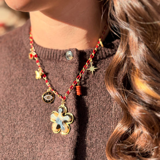 Collier Maille rouge (uniquement doré)