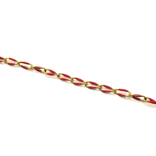 Bracelet Maille Rouge (uniquement doré)