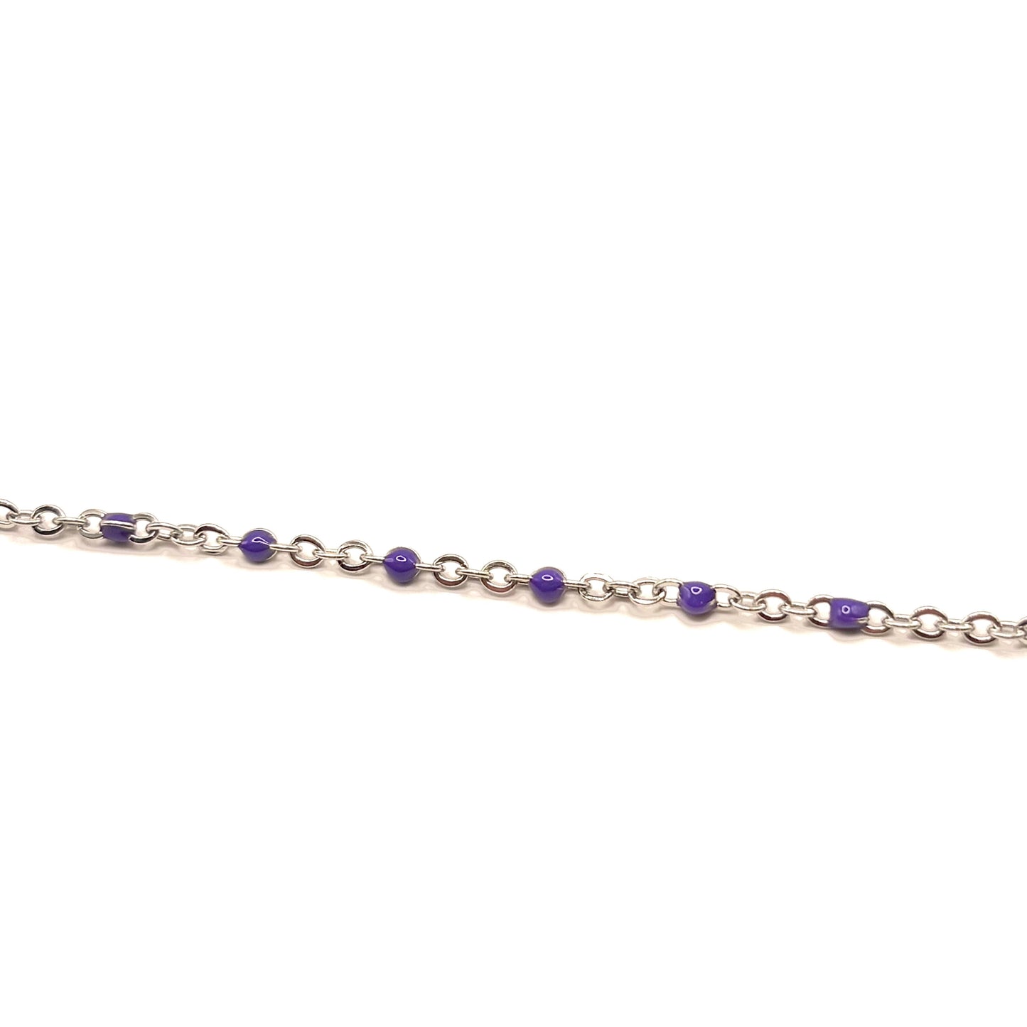 Bracelet Maille Violette (uniquement argenté)