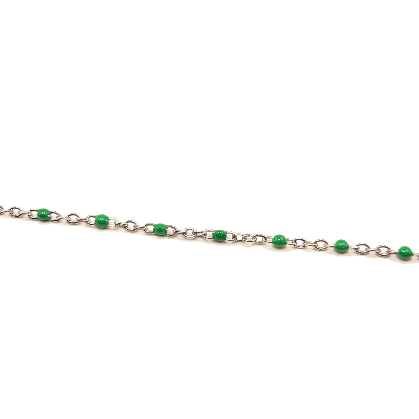 Collier Maille Verte (uniquement argenté)