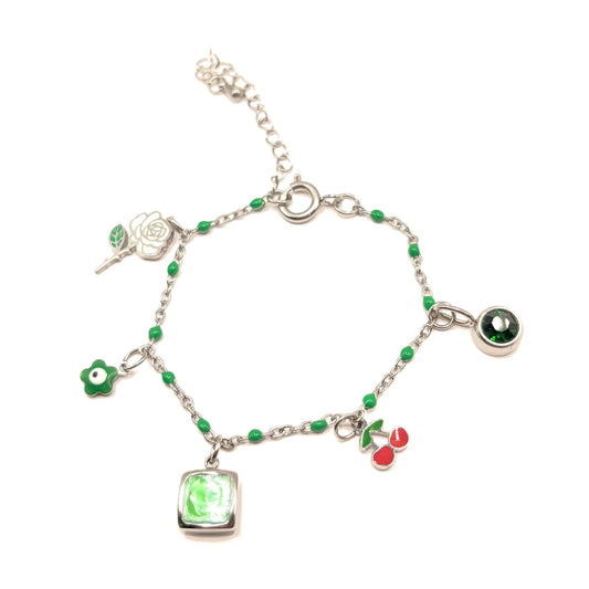 Bracelet Maille Verte (uniquement argenté)