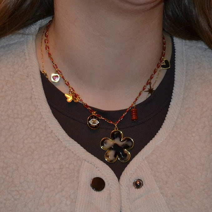 Collier Maille rouge (uniquement doré)