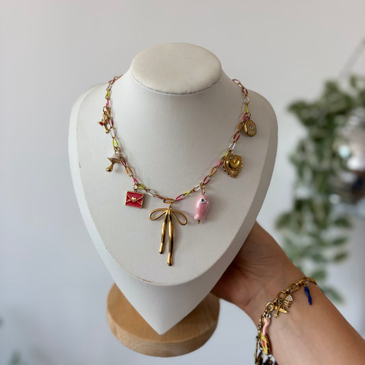 collier maille multicolor